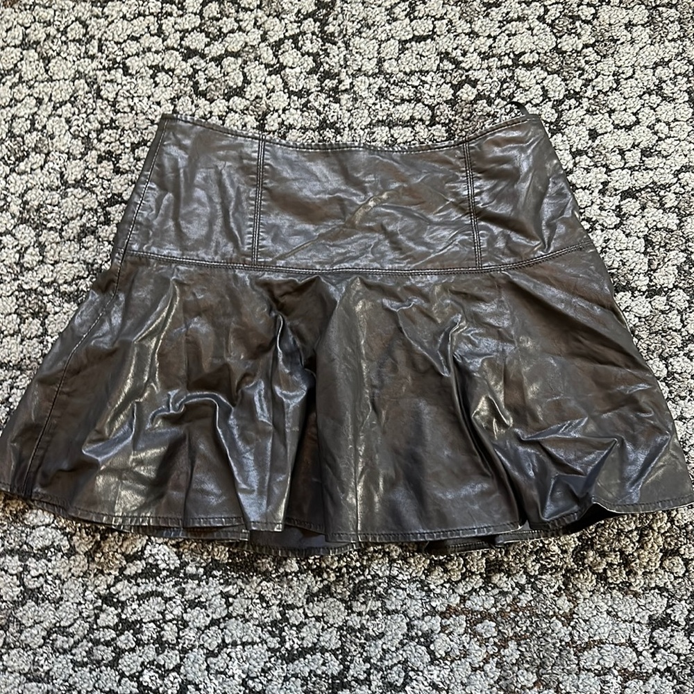 Free people leather skirt